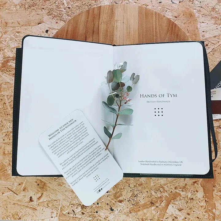 'Laurel' The Bespoke Handmade Luxury Leather Notebook / Diary A5 - Slim - Master